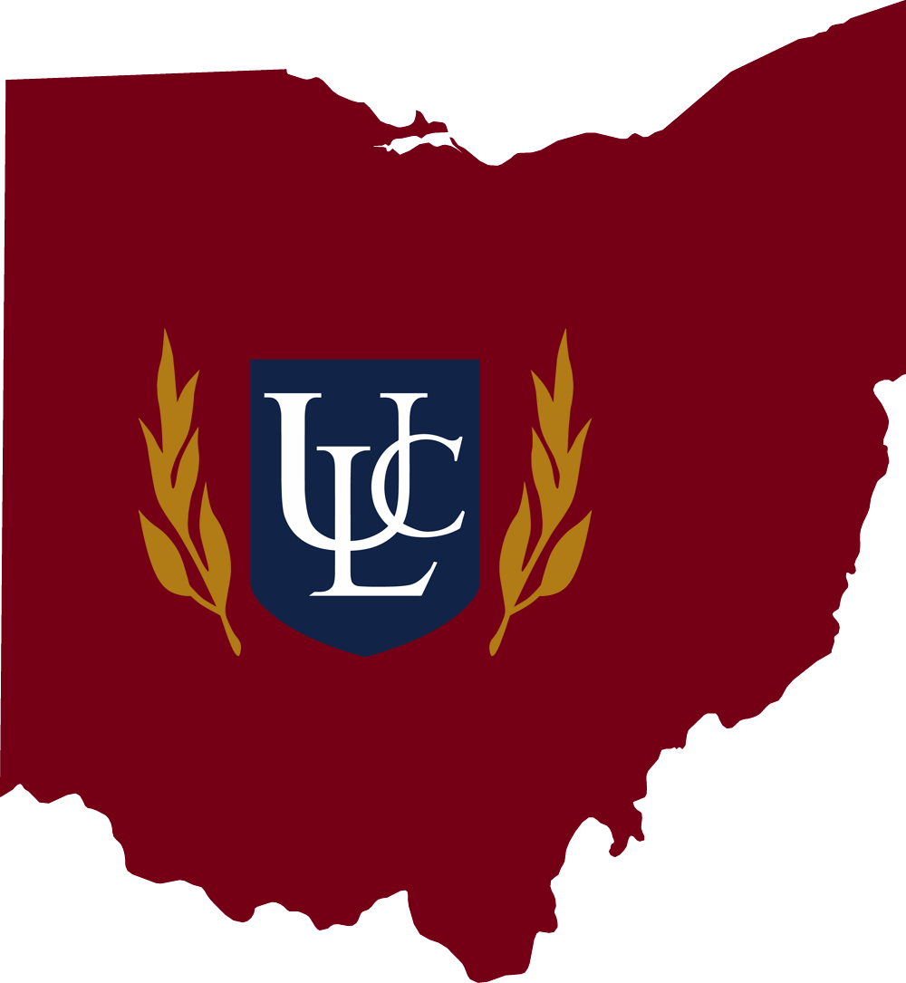 An outline of Ohio with the ULC logo
