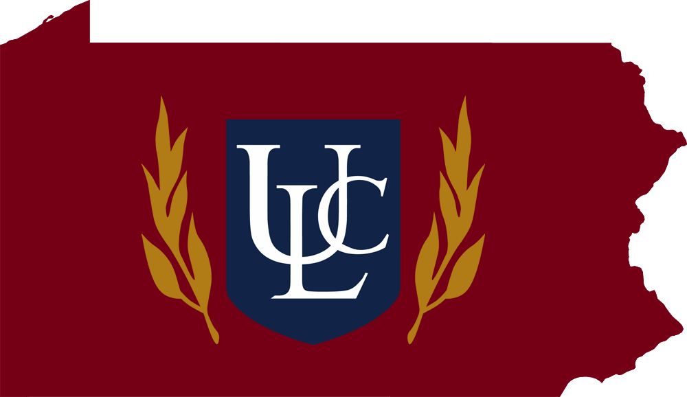 An outline of Pennsylvania with the ULC logo