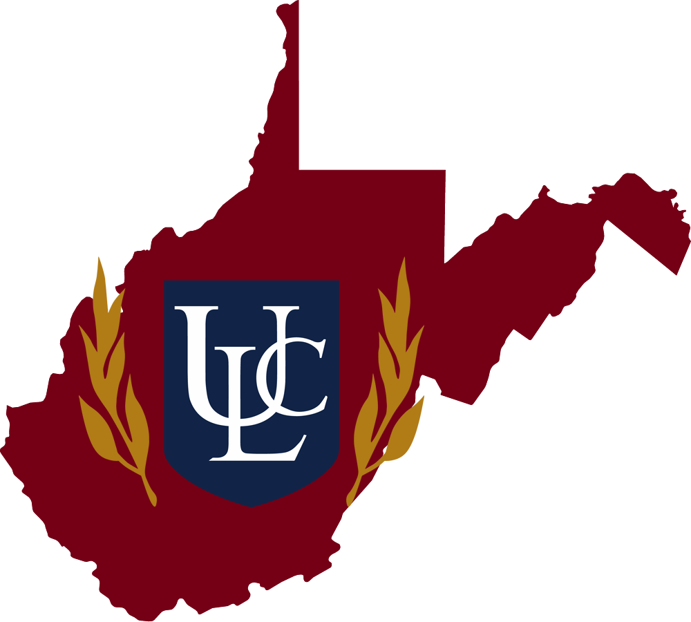 An outline of West Virginia with the ULC logo