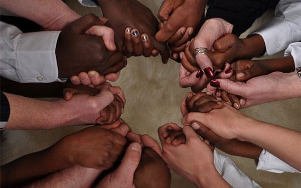 Hands bound in a circle