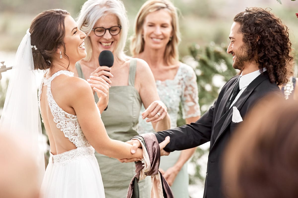 Couple at Handfasting Ceremony