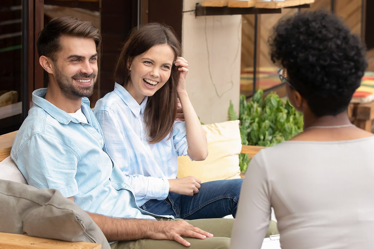 Ordained Minister Meeting With Couple