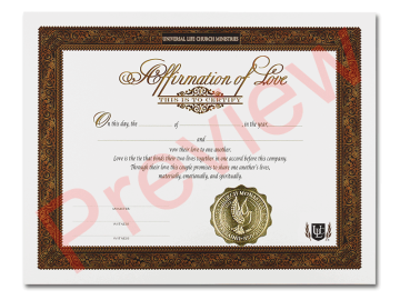 Certificate of Affirmation