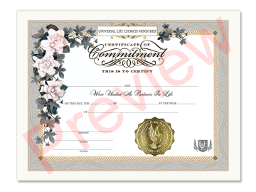 Certificate of Commitment of Marriage