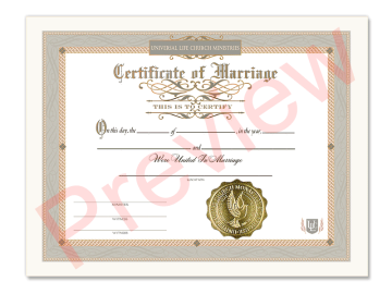 Certificate of Marriage