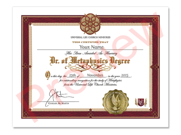 Honorary Metaphysics Degree