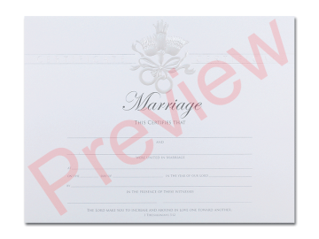 Marriage Certificate - Pearly Dove