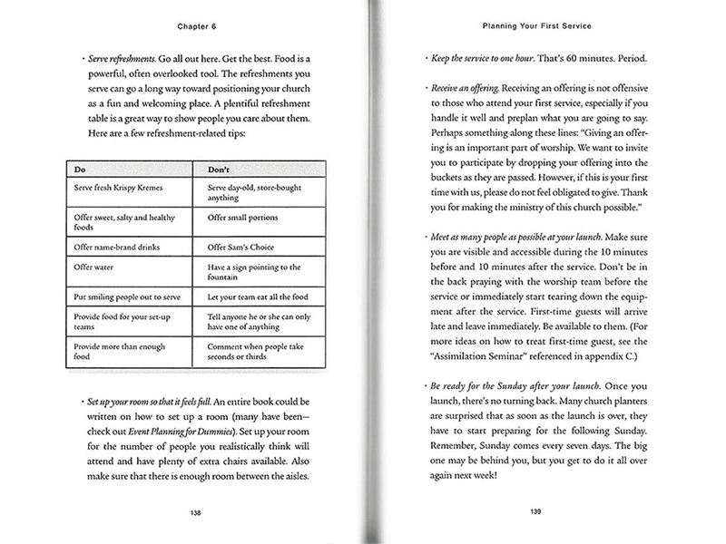 Launch page