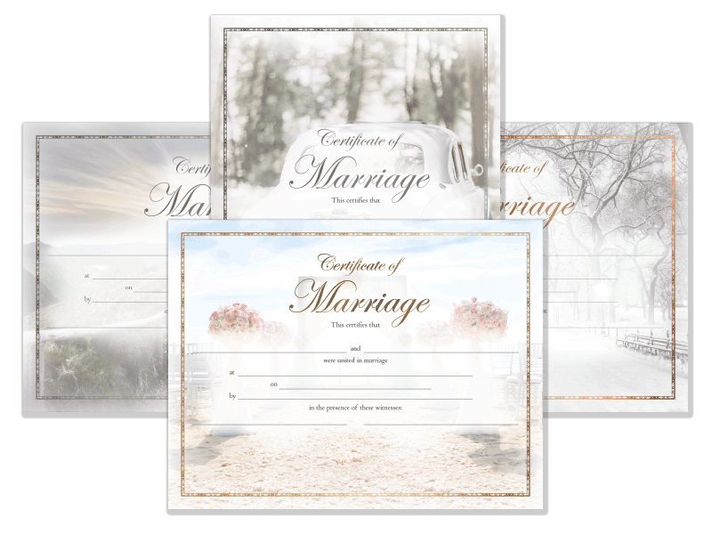 Linen Marriage Certificate