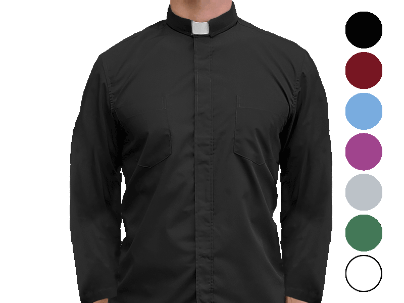 Long Sleeve Clergy Shirt thumb
