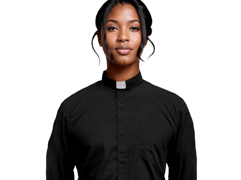 Long Sleeve Clergy Shirt Mona