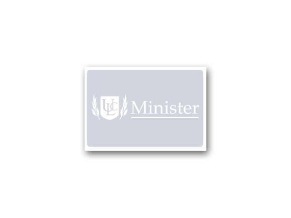Minister Window Cling