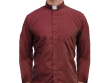 Red White Long Sleeve Clergy Shirt
