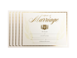 Premium Certificate of Marriage 5 Pack - $17.99