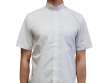 White Short-Sleeve Clergy Shirt
