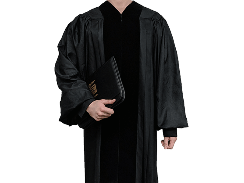 pastor robe black