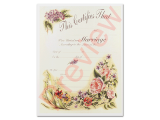 Marriage Certificate - Vintage Floral