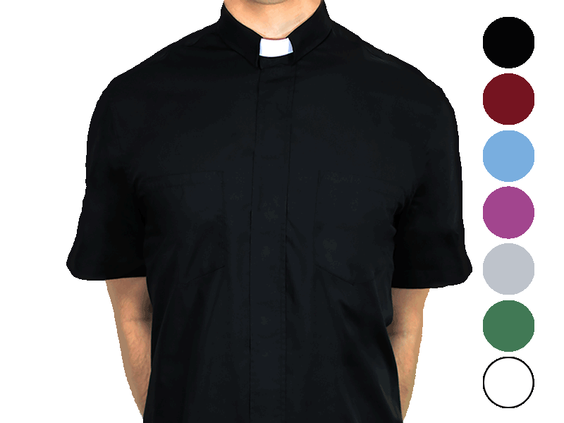 Thumb Short-Sleeve Clergy Shirt
