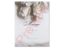 Marriage Certificate - White Rose