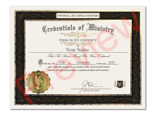 Premium Ordination Credential