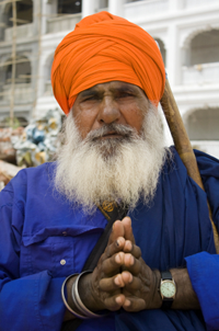 Sikh man in prayer