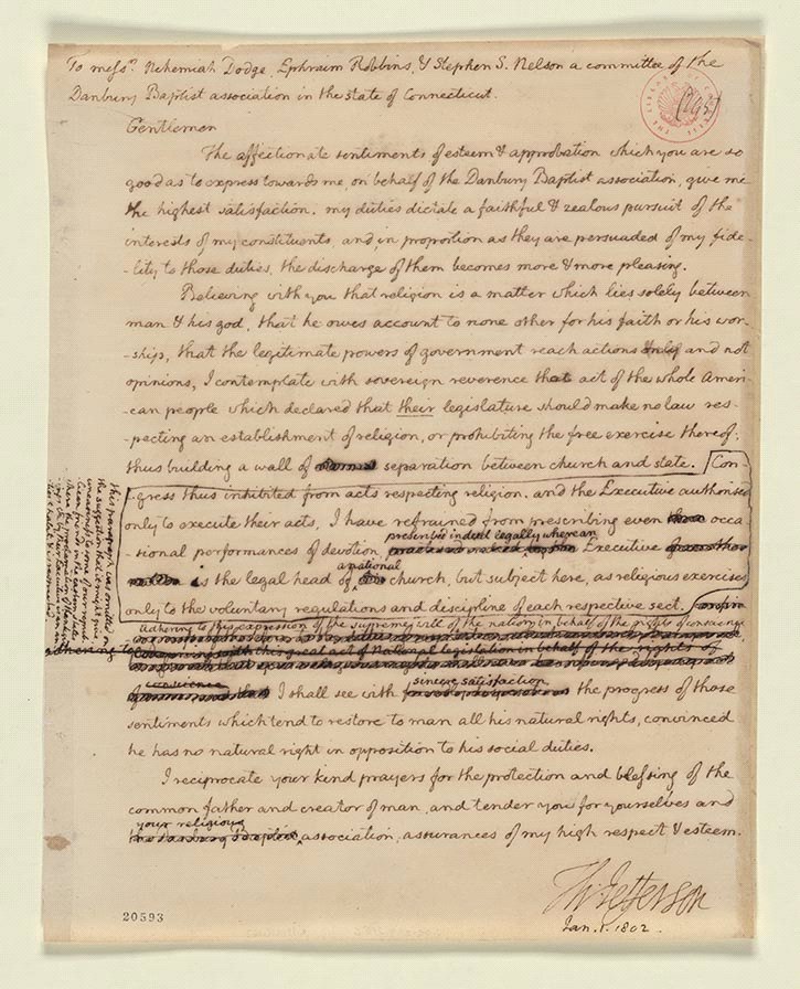 jefferson and religious influence in government universal life thomas jefferson letter separation of church and state