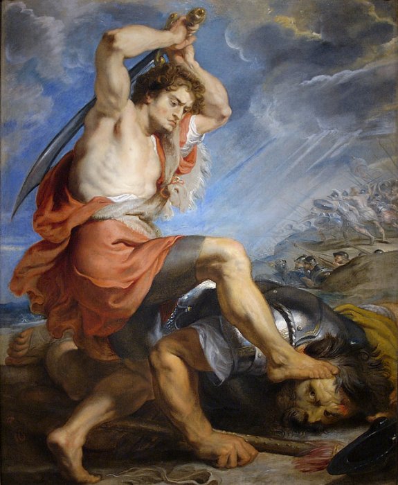 David beheading Goliath