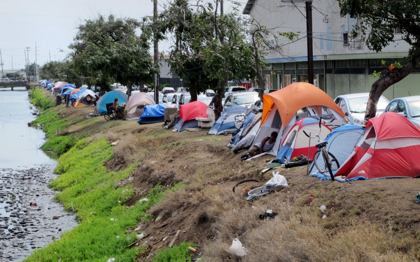 Homeless camp in Honolulu
