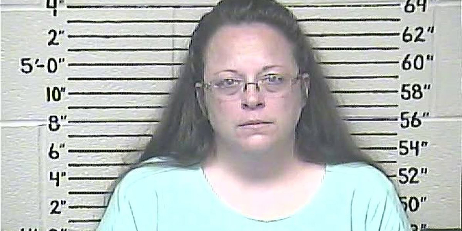 The mugshot of Kim Davis