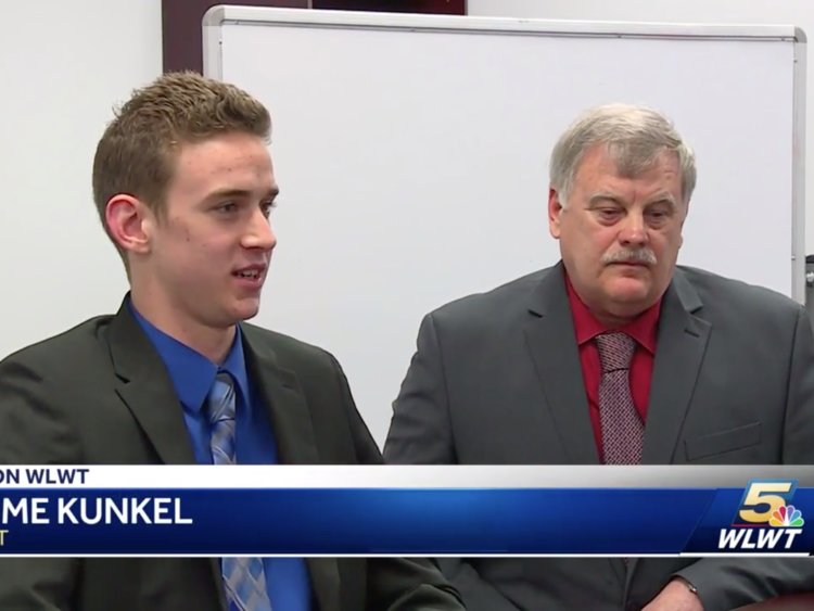 Jerome Kunkel with lawyer